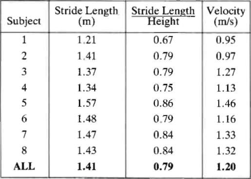 Stride Length Chart Based On Height